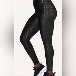 Peloton Black Houndstooth Show Up Patterned Leggings
